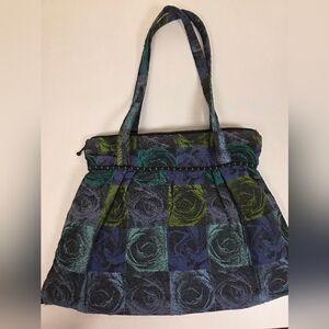 Maruca Handmade Tapestry Shoulder Bag – Blue Green Roses – Boulder, CO